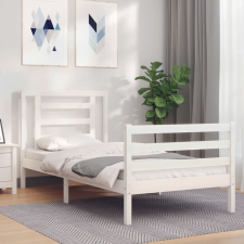 vidaXL fehér tömör fa ágykeret fejtámlával (3FT Single) ágy és ágykellék