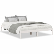 vidaXL fehér tömör fenyő extra hosszú ágykeret matrac nélkül 140x210cm (852407) ágy és ágykellék