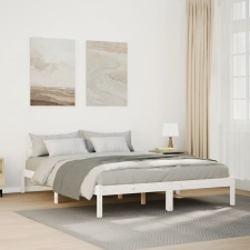 vidaXL fehér tömör fenyő extra hosszú ágykeret matrac nélkül 140x220cm ágy és ágykellék