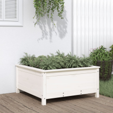 vidaXL fehér tömör fenyő kerti növénytartó 82,5x82,5x39 cm kerti tárolás