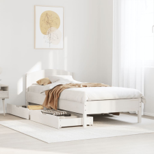 vidaXL fehér tömör fenyőfa ágy matrac nélkül 100 x 200 cm ágy és ágykellék