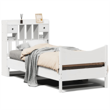 vidaXL fehér tömör fenyőfa ágy matrac nélkül 100 x 200 cm (3323384) ágy és ágykellék
