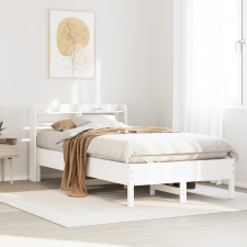 vidaXL fehér tömör fenyőfa ágy matrac nélkül 120 x 200 cm ágy és ágykellék