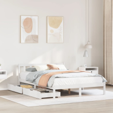 vidaXL fehér tömör fenyőfa ágy matrac nélkül 120 x 200 cm ágy és ágykellék