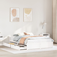 vidaXL fehér tömör fenyőfa ágy matrac nélkül 120 x 200 cm ágy és ágykellék