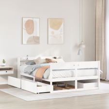 vidaXL fehér tömör fenyőfa ágy matrac nélkül 120 x 200 cm ágy és ágykellék