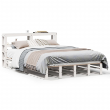 vidaXL fehér tömör fenyőfa ágy matrac nélkül 120 x 200 cm (3306493) ágy és ágykellék