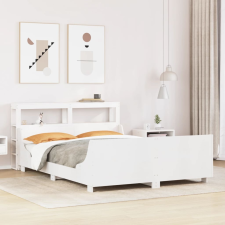 vidaXL fehér tömör fenyőfa ágy matrac nélkül 135 x 190 cm ágy és ágykellék