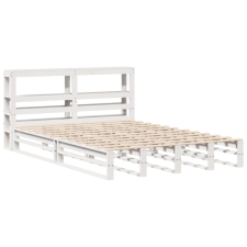 vidaXL fehér tömör fenyőfa ágy matrac nélkül 135 x 190 cm (3306520) ágy és ágykellék