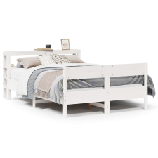 vidaXL fehér tömör fenyőfa ágy matrac nélkül 140x190 cm ágy és ágykellék