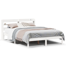 vidaXL fehér tömör fenyőfa ágy matrac nélkül 140x190 cm ágy és ágykellék