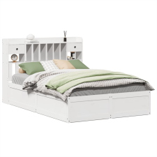 vidaXL fehér tömör fenyőfa ágy matrac nélkül 140x190 cm (3323507) ágy és ágykellék