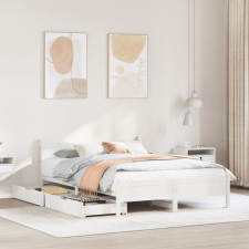 vidaXL fehér tömör fenyőfa ágy matrac nélkül 150 x 200 cm ágy és ágykellék
