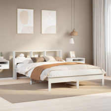 vidaXL fehér tömör fenyőfa ágy matrac nélkül 150 x 200 cm ágy és ágykellék