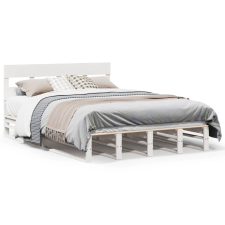 vidaXL fehér tömör fenyőfa ágy matrac nélkül 150 x 200 cm (3302298) ágy és ágykellék