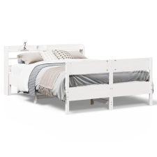 vidaXL fehér tömör fenyőfa ágy matrac nélkül 150 x 200 cm (3306925) ágy és ágykellék