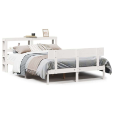 vidaXL fehér tömör fenyőfa ágy matrac nélkül 160 x 200 cm ágy és ágykellék