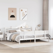 vidaXL fehér tömör fenyőfa ágy matrac nélkül 180 x 200 cm ágy és ágykellék