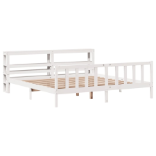 vidaXL fehér tömör fenyőfa ágy matrac nélkül 200 x 200 cm (3305770) ágy és ágykellék