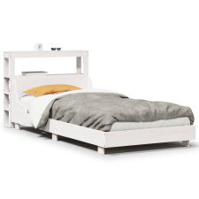 vidaXL fehér tömör fenyőfa ágy matrac nélkül 75 x 190 cm ágy és ágykellék