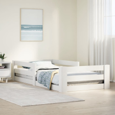 vidaXL fehér tömör fenyőfa ágy matrac nélkül 75 x 190 cm ágy és ágykellék