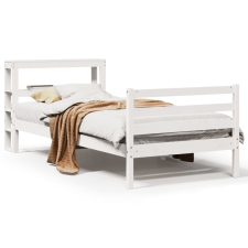 vidaXL fehér tömör fenyőfa ágy matrac nélkül 90 x 200 cm ágy és ágykellék