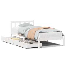 vidaXL fehér tömör fenyőfa ágy matrac nélkül 90 x 200 cm (3301470) ágy és ágykellék