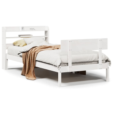 vidaXL fehér tömör fenyőfa ágy matrac nélkül 90 x 200 cm (3306614) ágy és ágykellék