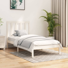 vidaXL fehér tömör fenyőfa ágykeret 100 x 200 cm ágy és ágykellék