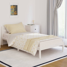 vidaXL Fehér tömör fenyőfa ágykeret 100 x 200 cm ágy és ágykellék