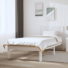 vidaXL fehér tömör fenyőfa ágykeret 100x200 cm ágy és ágykellék