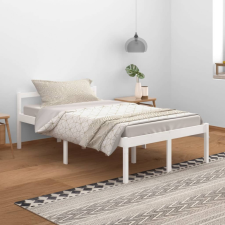vidaXL Fehér tömör fenyőfa ágykeret 120 x 200 cm ágy és ágykellék