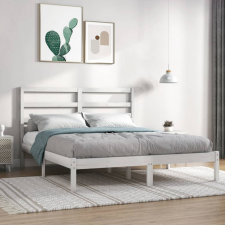 vidaXL fehér tömör fenyőfa ágykeret 140 x 190 cm ágy és ágykellék
