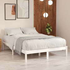 vidaXL fehér tömör fenyőfa ágykeret 140 x 200 cm ágy és ágykellék