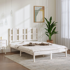 vidaXL fehér tömör fenyőfa ágykeret 140x190 cm ágy és ágykellék