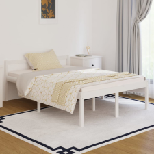 vidaXL fehér tömör fenyőfa ágykeret 140x190 cm ágy és ágykellék