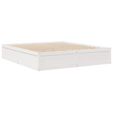 vidaXL fehér tömör fenyőfa ágykeret 180 x 200 cm ágy és ágykellék