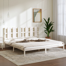 vidaXL fehér tömör fenyőfa ágykeret 200 x 200 cm ágy és ágykellék