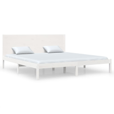 vidaXL fehér tömör fenyőfa ágykeret 200x200 cm (3104174) ágy és ágykellék