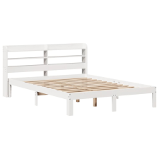 vidaXL fehér tömör fenyőfa ágykeret fejtámlával 140 x 190 cm (3306781) ágy és ágykellék
