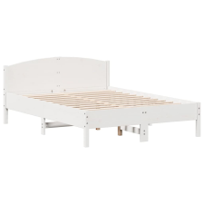 vidaXL fehér tömör fenyőfa ágykeret fejtámlával 140 x 190 cm (842603) ágy és ágykellék