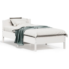 vidaXL fehér tömör fenyőfa ágykeret fejtámlával 75 x 190 cm ágy és ágykellék