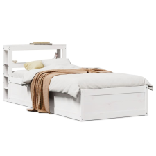 vidaXL fehér tömör fenyőfa ágykeret fejtámlával 75 x 190 cm ágy és ágykellék