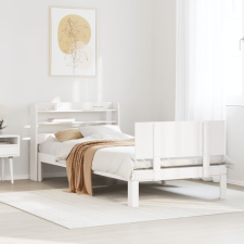 vidaXL fehér tömör fenyőfa ágykeret fejtámlával 75 x 190 cm ágy és ágykellék