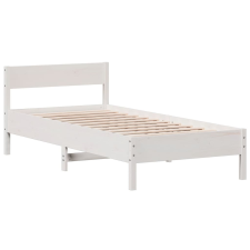 vidaXL fehér tömör fenyőfa ágykeret fejtámlával 75 x 190 cm (842783) ágy és ágykellék