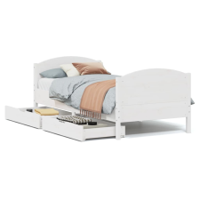 vidaXL fehér tömör fenyőfa ágykeret matrac nélkül 90 x 190 cm (3301810) ágy és ágykellék
