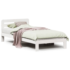 vidaXL fehér tömör fenyőfa ágykeret matrac nélkül 90 x 190 cm (855568) ágy és ágykellék