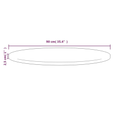 vidaXL fehér tömör fenyőfa asztallap Ø90 x 2,5 cm bútor