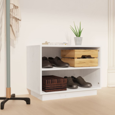 vidaXL fehér tömör fenyőfa cipősszekrény 60 x 34 x 45 cm bútor