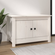 vidaXL Fehér tömör fenyőfa cipősszekrény 70 x 38 x 45,5 cm bútor